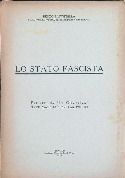 Lo stato fascista