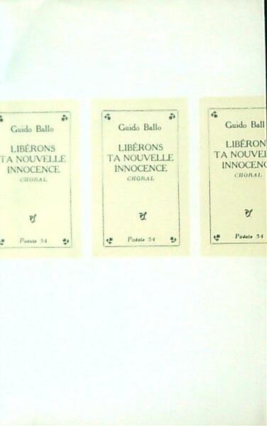 Liberons ta nouvelle Innocence. Choral | Immagine principale