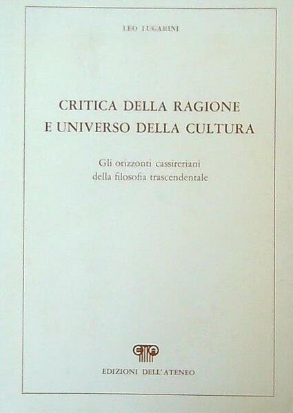 Critica della ragione e universo della cultura | Immagine principale