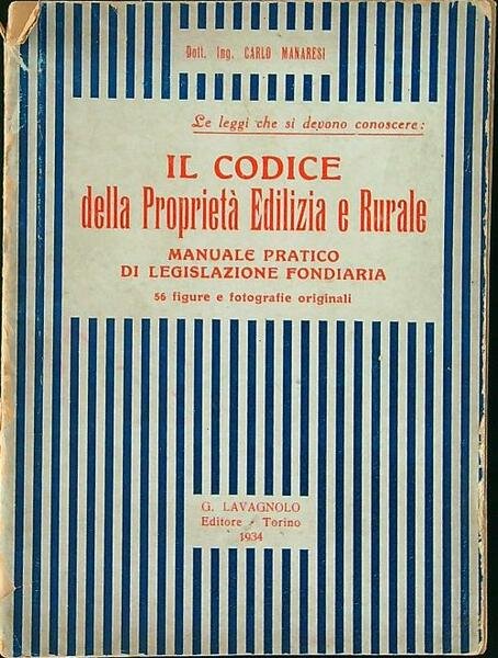 Il codice della proprieta' edilizia e rurale