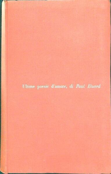 Ultime poesie d'amore