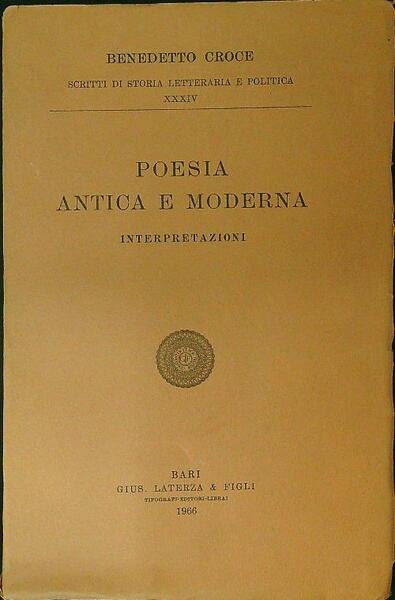 Poesia antica e moderna Interpretazioni