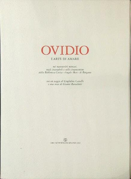 Ovidio L'arte di amare