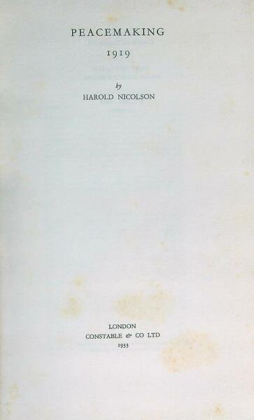 Peacemaking 1919