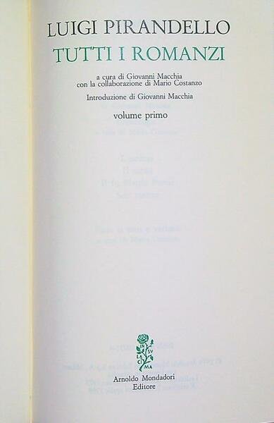 Tutti i romanzi vol. 1