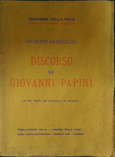 Discorso su Giovanni Papini | Immagine Gallery 1