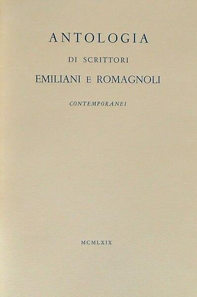 Antologia di scrittori emiliani e romagnoli contemporanei