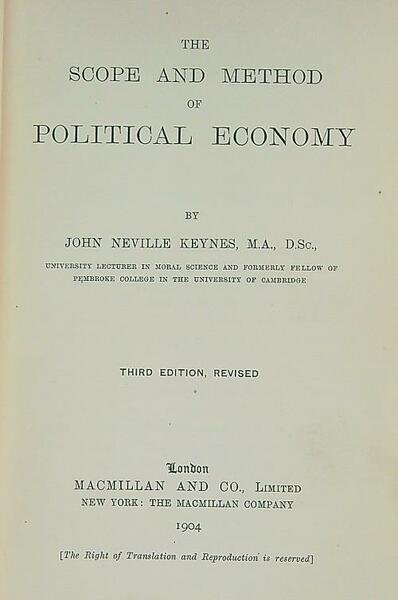 The Scope and Method of Political Economy