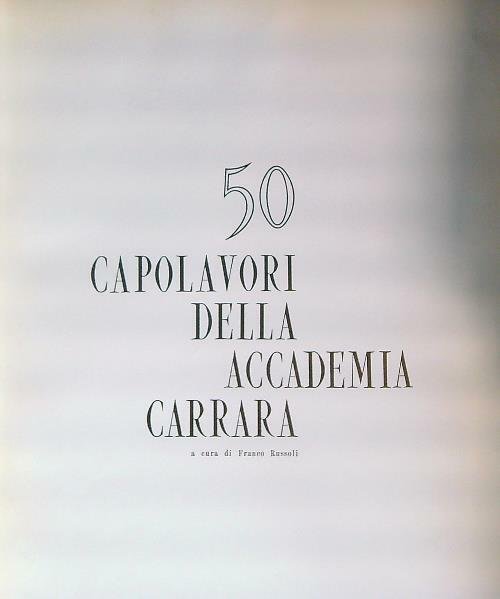 50 capolavori della accademia Carrara.