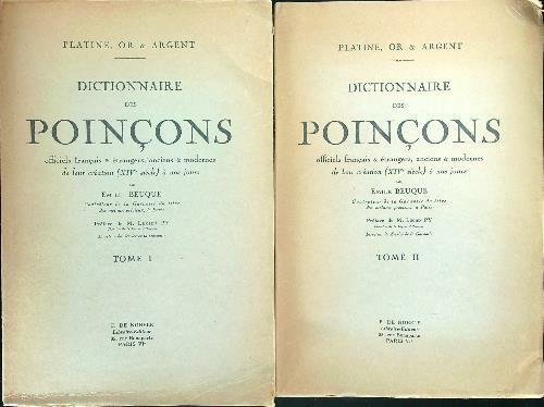Dictionnaire des Poincons 2 vv