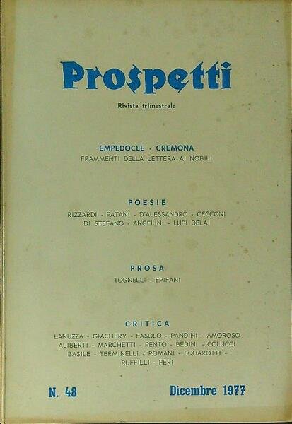 Prospetti n. 48 Dicembre 1977