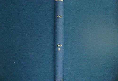 RID Annata 1989. Vol II. Dal n. 7-luglio 1989 al …
