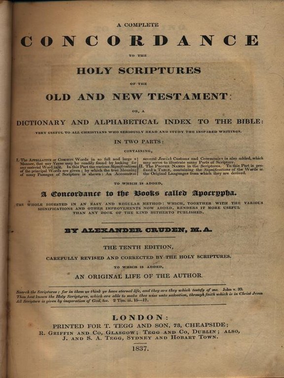 A complete concordance to the holy scriptures of the old …