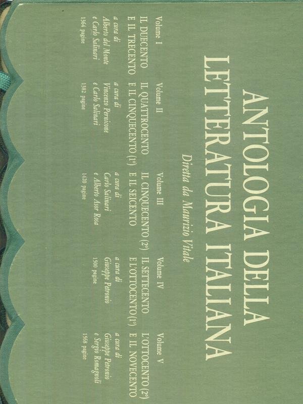 Antologia della letteratura italiana 5 voll.