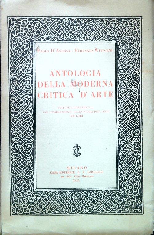 Antologia della moderna critica d'arte