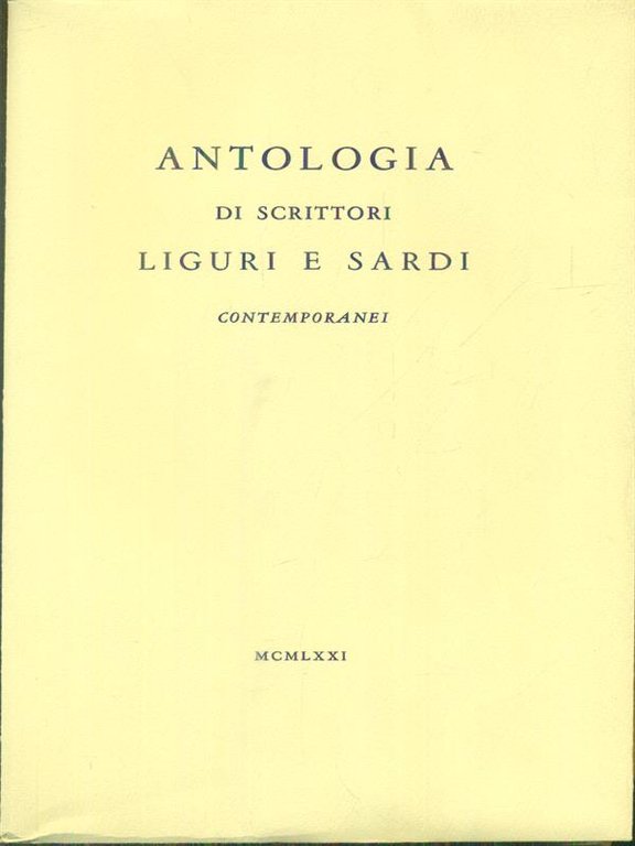 Antologia di scrittori liguri e sardi contemporanei
