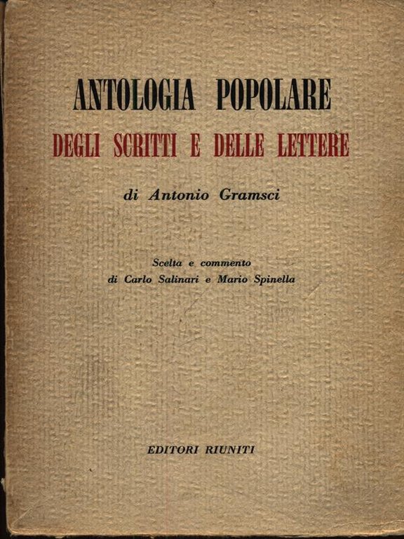 Antologia Popolare Degli Scritti E Delle Lettere