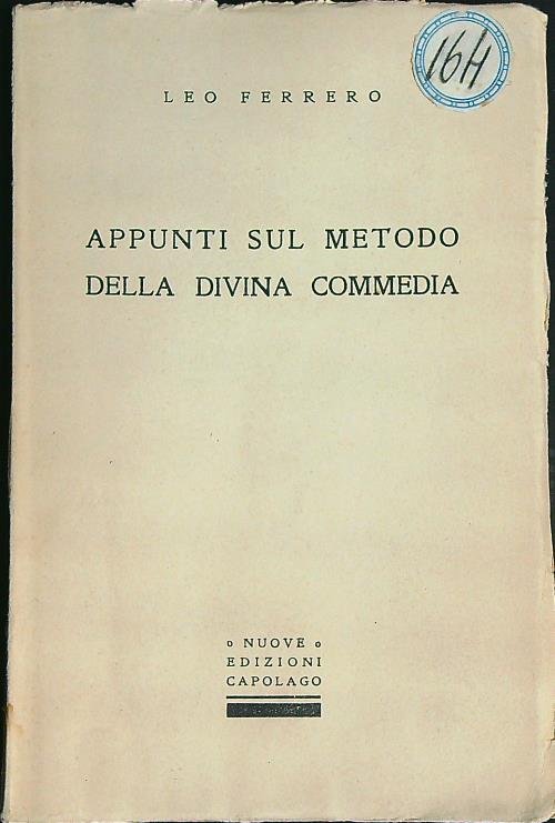 Appunti sul metodo della Divina Commedia