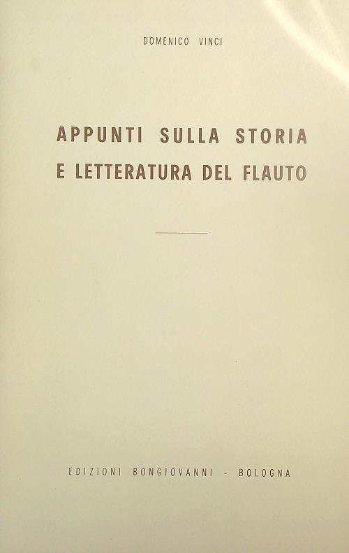 Appunti sulla storia e letteratura del flauto | Immagine principale