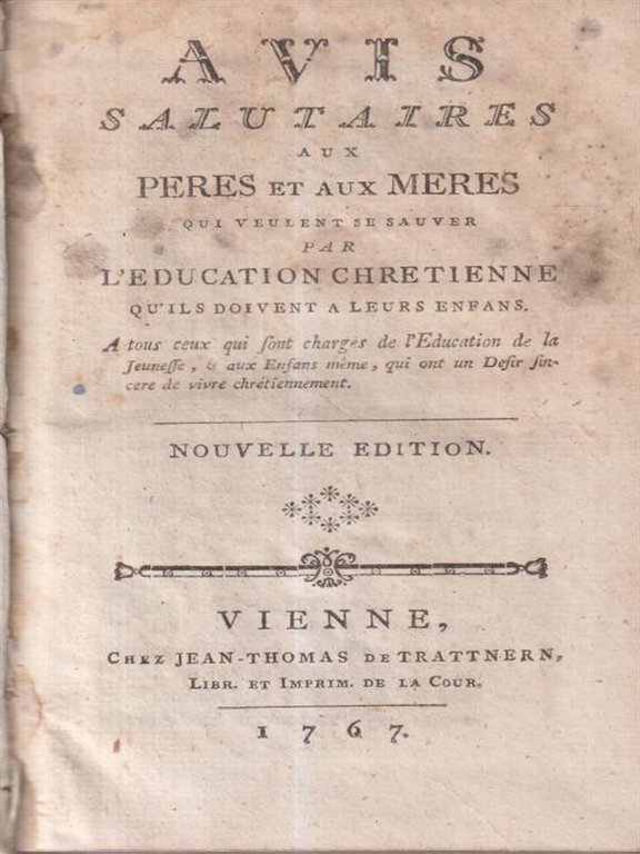 Avis salutaires aux peres et aux meres qui veulent se …