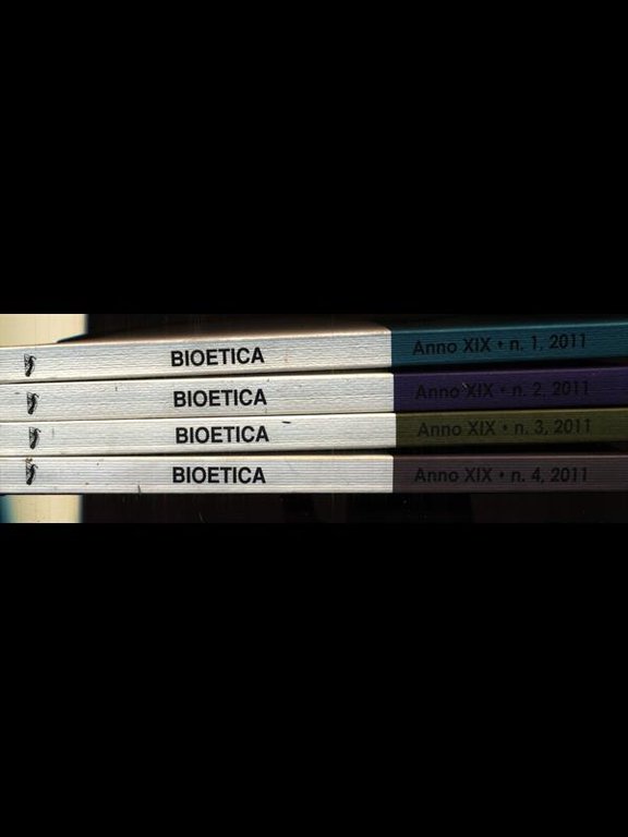 Bioetica. Rivista interdisciplinare. Anno 2011. 4 uscite