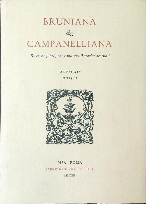 Bruniana & Campanella Anno XIX 2013 / 1