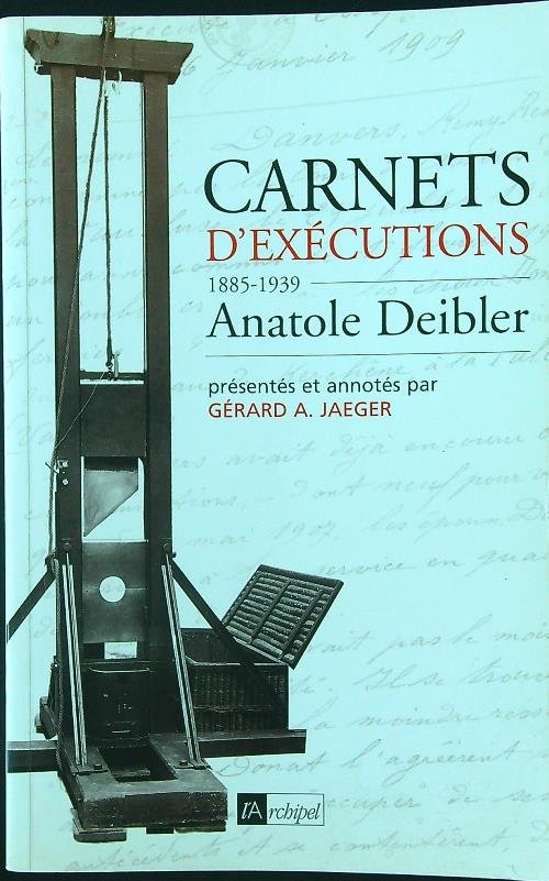 Carnet d'executions 1885-1939