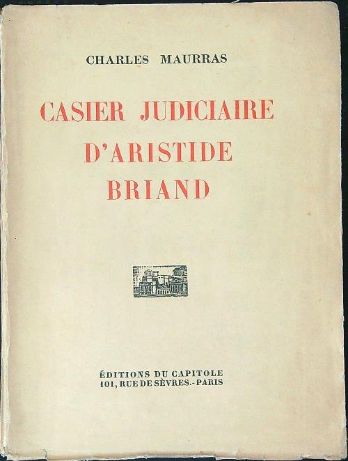 Casier judiciaire d'Aristide Briand | Immagine principale