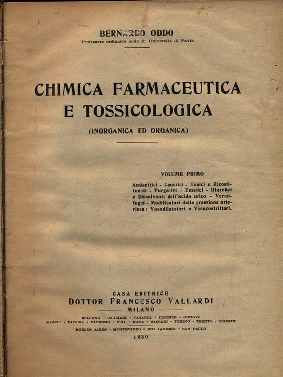 Chimica farmaceutica e tossicologica 2vv