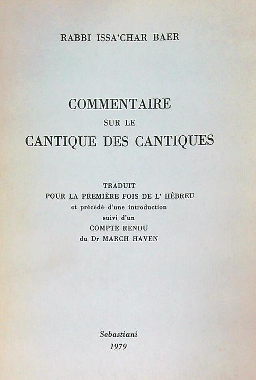 Commentaire du cantique des cantiques | Immagine principale