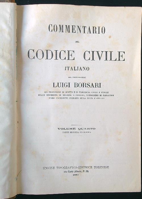 Commentario del codice civile italiano vol. 4 parte 2