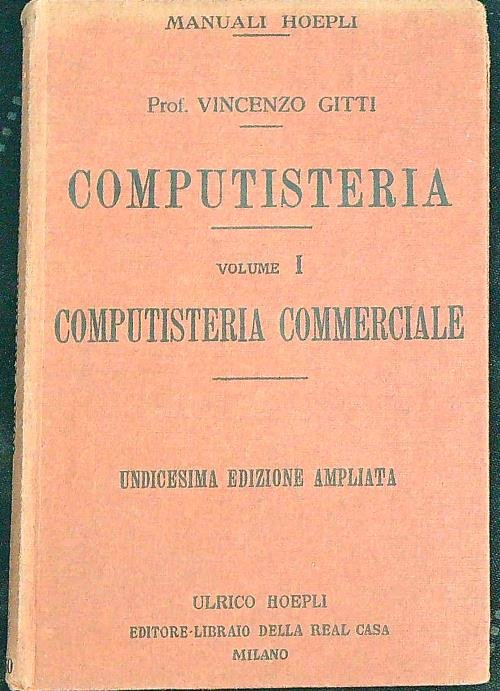 Computisteria. Vol. I - Computisteria commerciale | Immagine principale