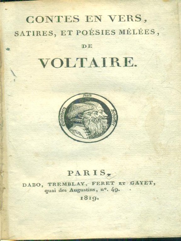 Contes en vers, satires et poesies melees