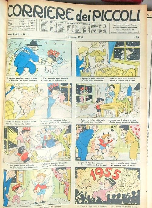 Corriere dei piccoli. Annata 1955. Dal n. 1 al 52. …