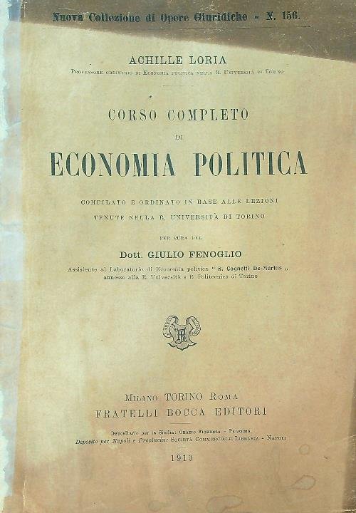 Corso completo di economia politica