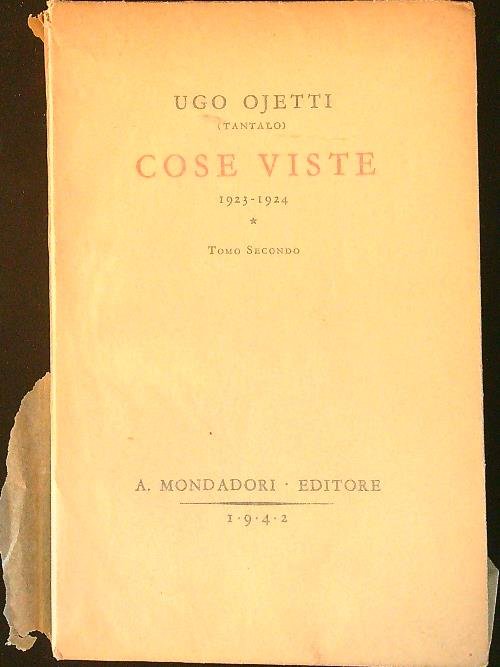 Cose viste 1923 - 1924 Tomo II