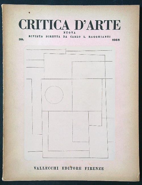 Critica d'arte n. 30/novembre-dicembre 1958