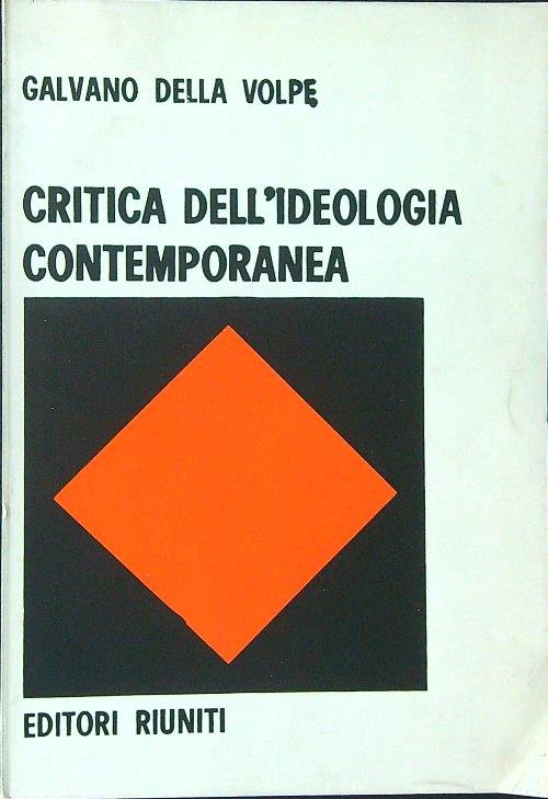 Critica dell'ideologia contemporanea