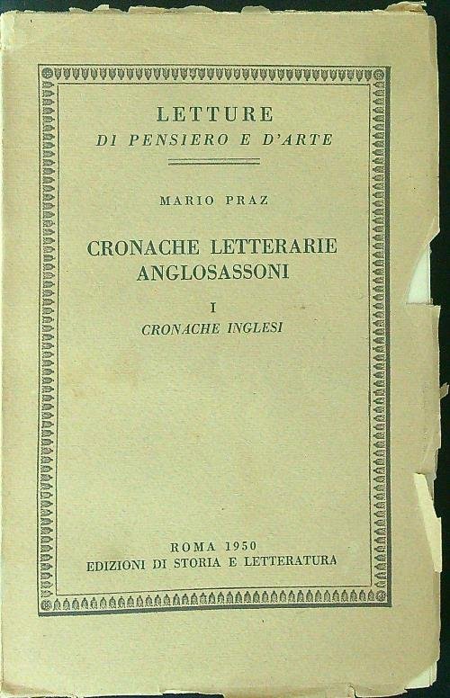 Cronache letterarie Anglosassoni I
