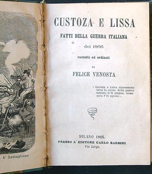 Custoza e Lissa. Fatti della guerra italiana del 1866 | Immagine principale