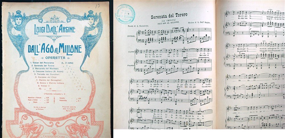 Dall'ago al milione Operetta | Immagine principale