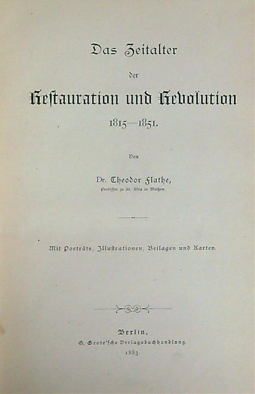 Das Zeitalter der Restauration und Revolution 1815-1851