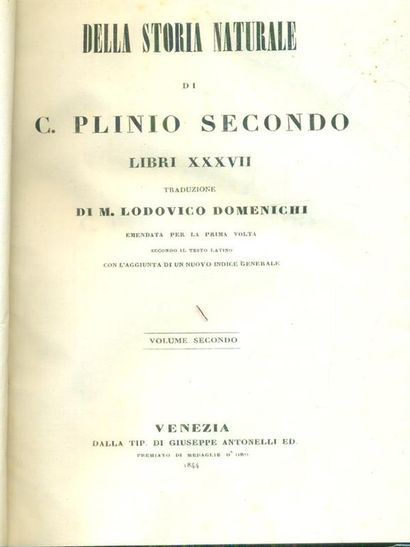 Della storia naturale 2vv