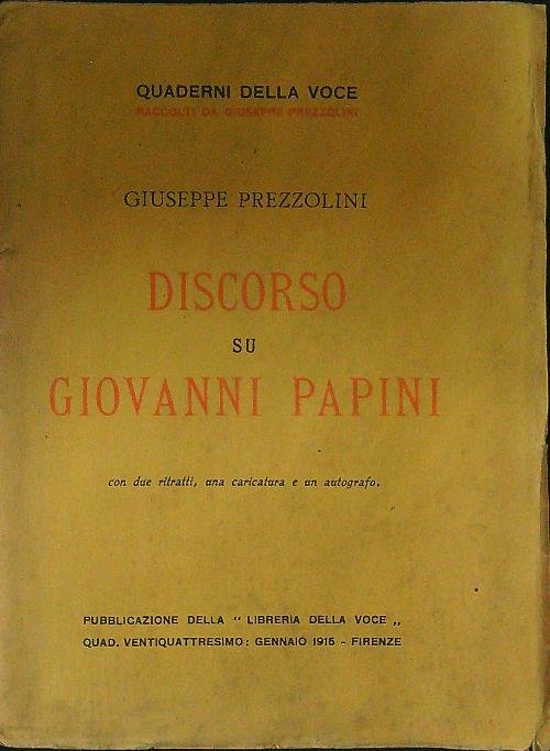 Discorso su Giovanni Papini