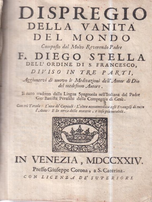 Dispregio della vanita' del mondo