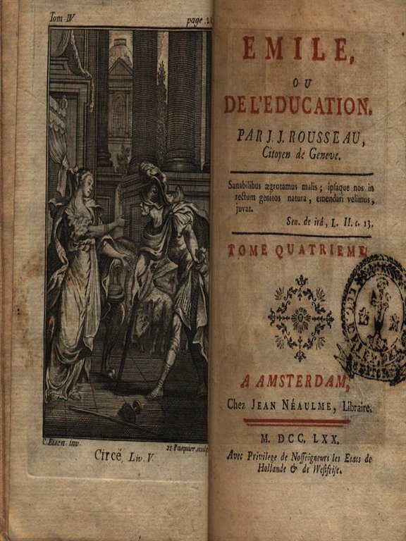 Emile ou de l'education 4vv