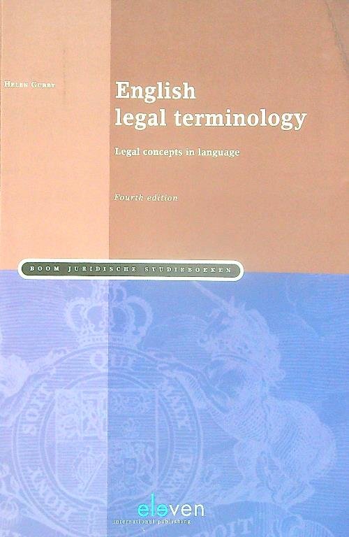 English Legal Terminology. Legal Concepts in Language | Immagine principale