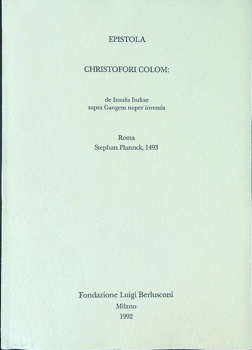 Epistola Christofori Colom