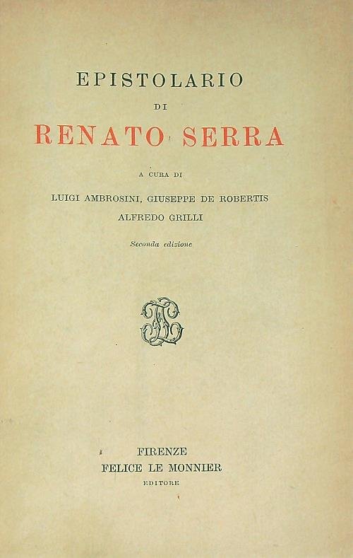 Epistolario di Renato Serra