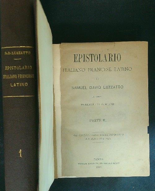 Epistolario Italiano Francese Latino 2 vv - FRONTESPIZIO STACCATO